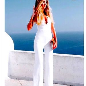 NWT Lulus CrissCross Back White Jumpsuit